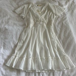 Altar’d State lace & linen mini dress